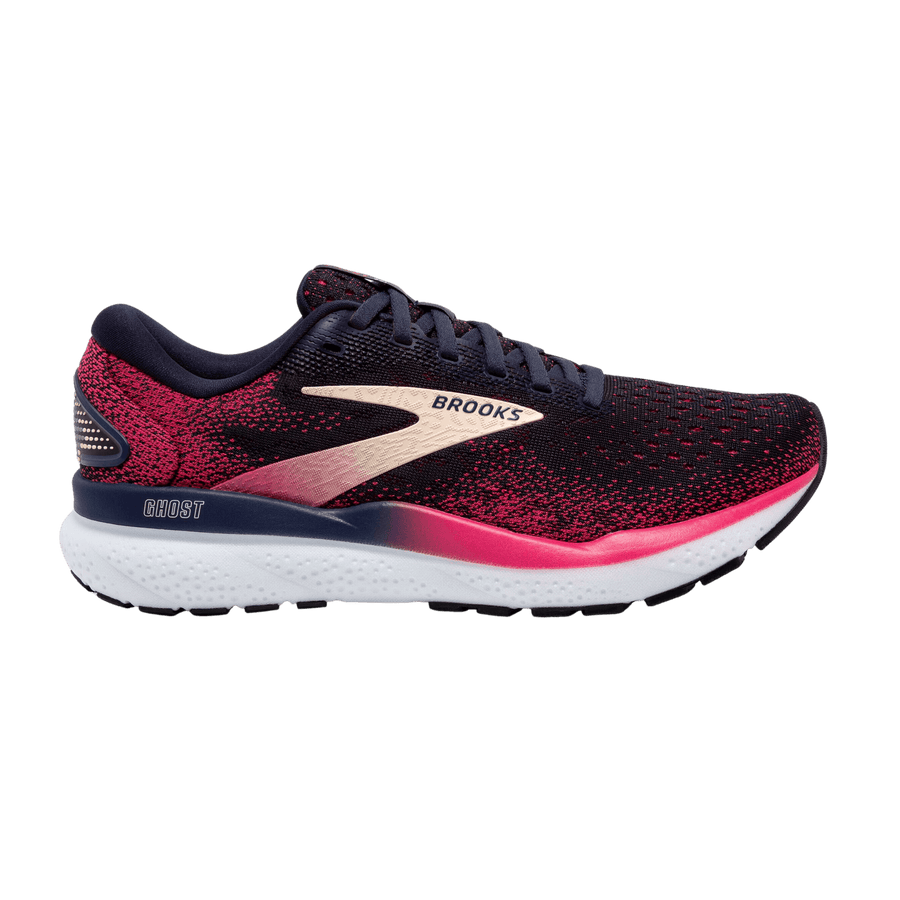 LukesLockerDallasFortWorth_Brooks1204072A422_Womens_Ghost16Narrow_Peacoat_Raspberry_Apricot