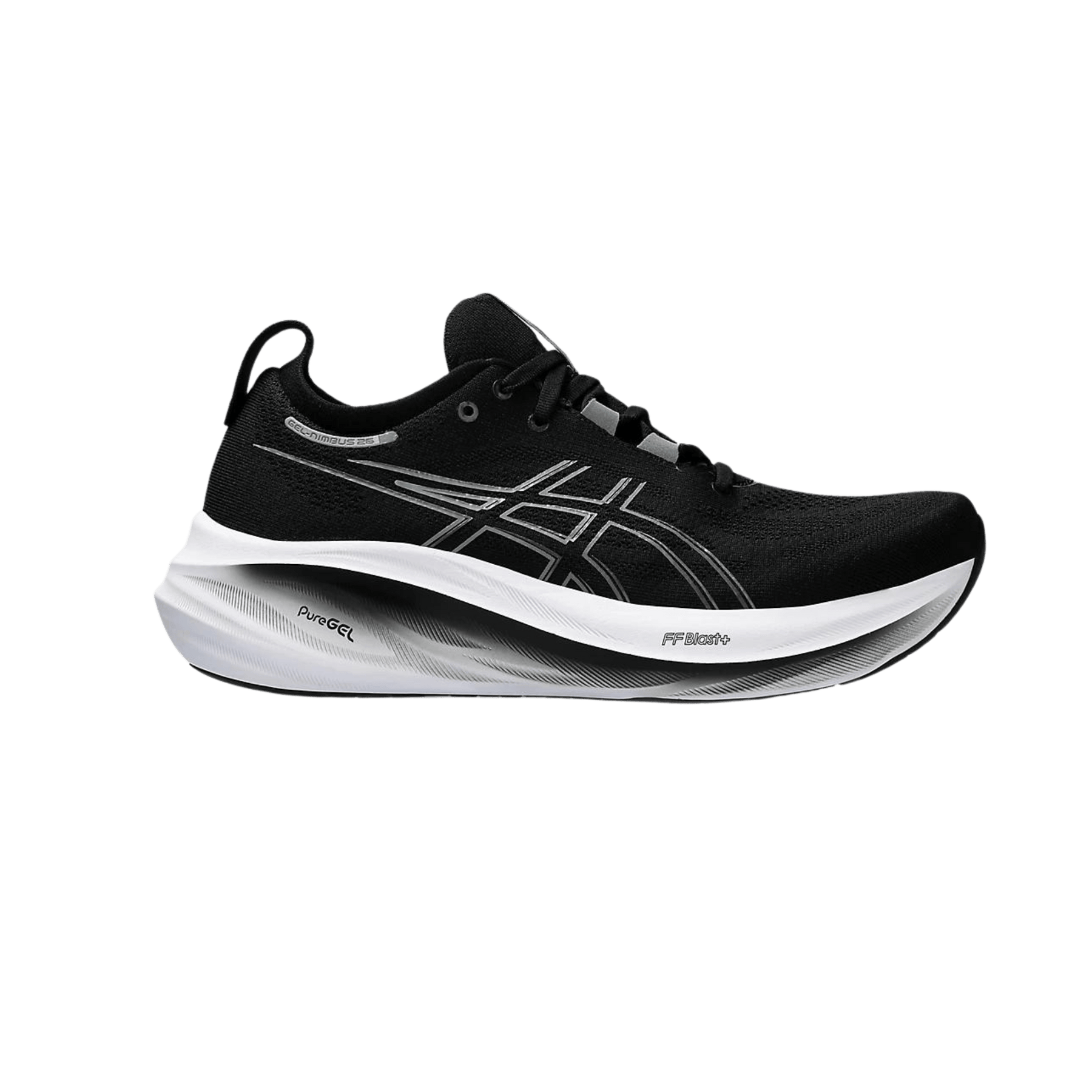 ASICS Gel Nimbus 26 Wide 14 Black Graphite Grey Men s