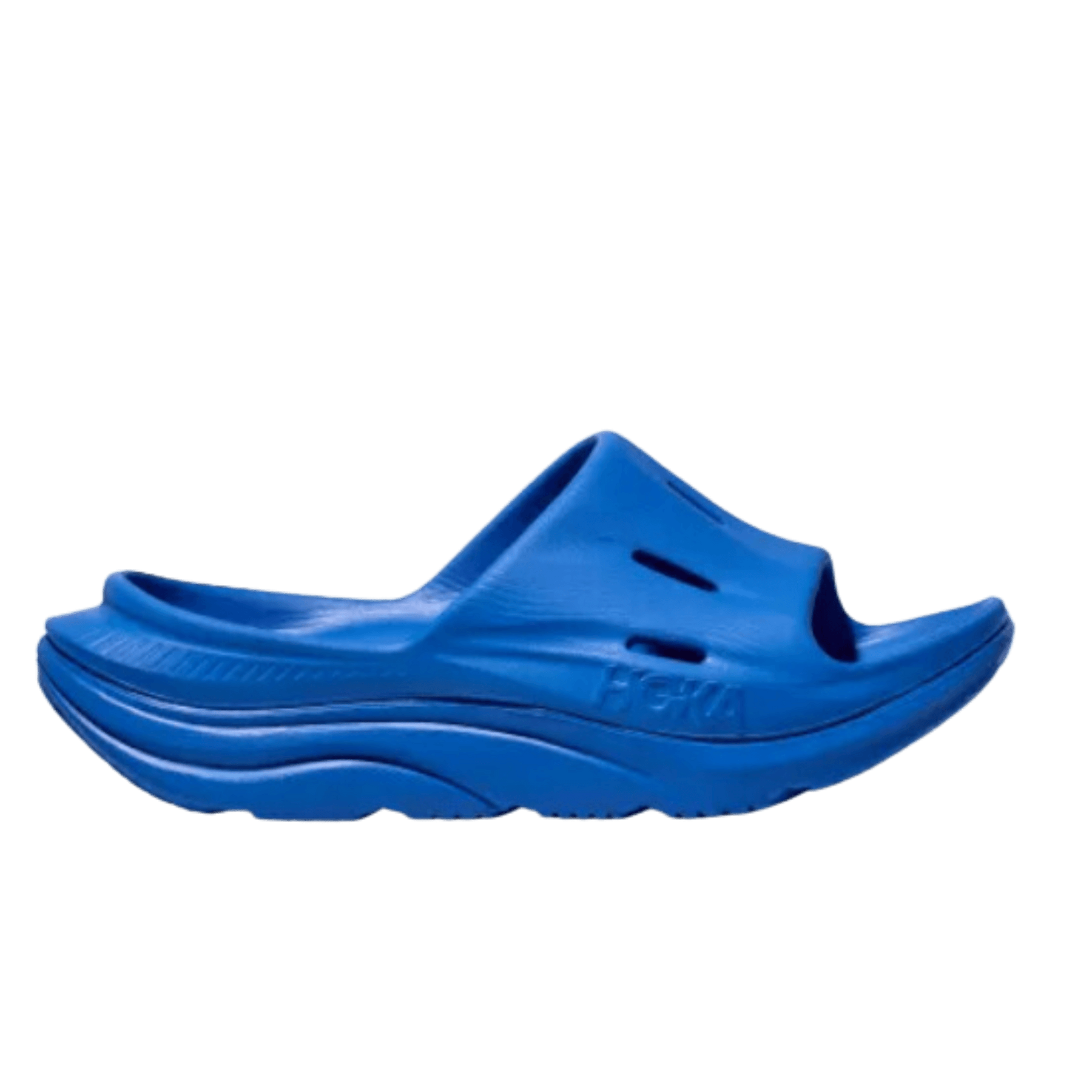 LukesLockerDallasFortWorth_HOKA1135061-ELCT_Unisex_RecoverySlide3_ElectricCobalt_ElectricCobalt