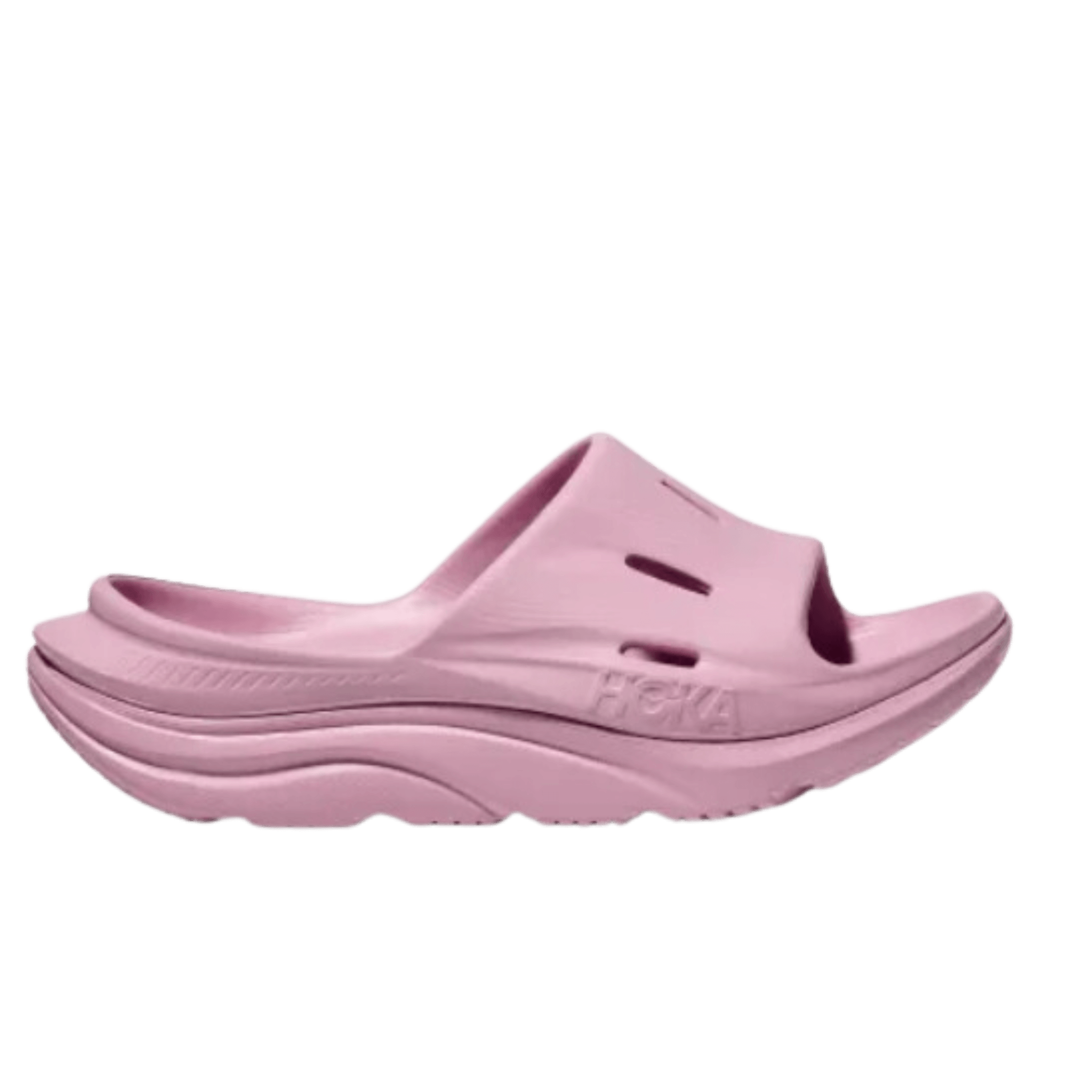 LukesLockerDallasFortWorth_HOKA1135061-PWLG_Unisex_RecoverySlide3_PinkTwilight